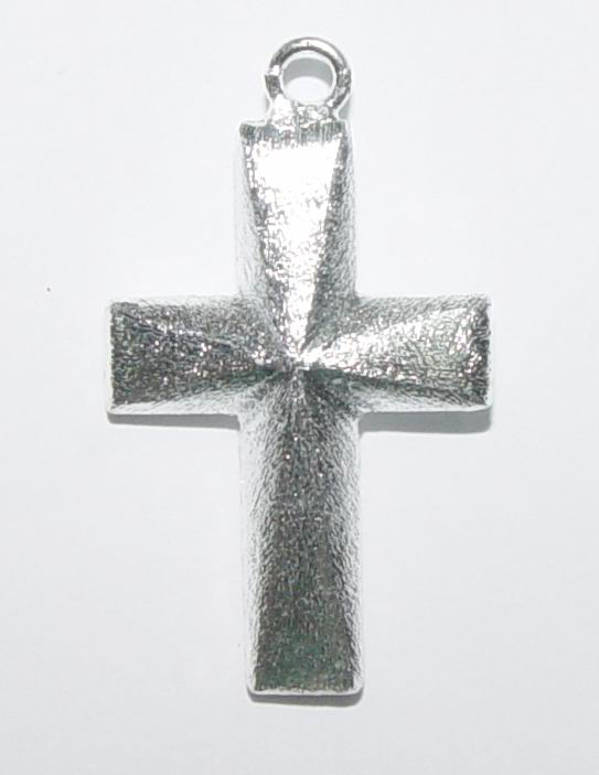 CH8960 Μεταλλικα κρεμαστα σταυρουδακια 30x20mm/1τεμ. επαργυρο χρωμα (0 0)