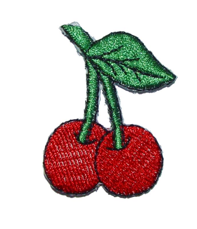 CH9205 Hotfix sewing cherries 4x3cm/2pcs red color (0 0)