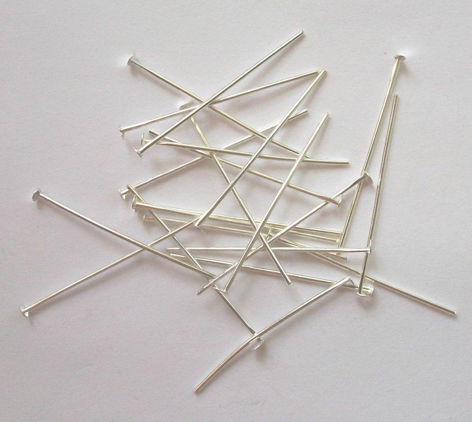 CH9720 Pins metal flat head pins,thickness 0.7mm ,50×0,7mm/100pcs ,platinum color (-7 0)