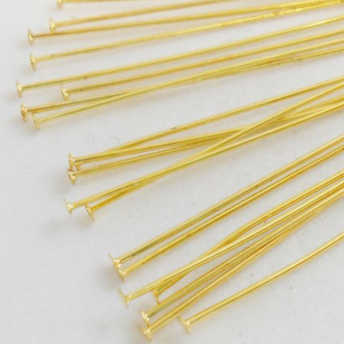 CH9762 Γράνες Μεταλλικές Με κεφάλι φλατ ,30X0,7mm/50Τεμ. ,Επίχρυσο Χρώμα,0.8mm Πάχος (2 0) (gr) ()