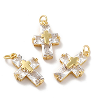 Cubic Zirconia Brass Crosses